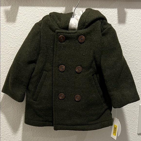 Edgehill Collection Forest Green Pea Coat - Picture 1 of 4